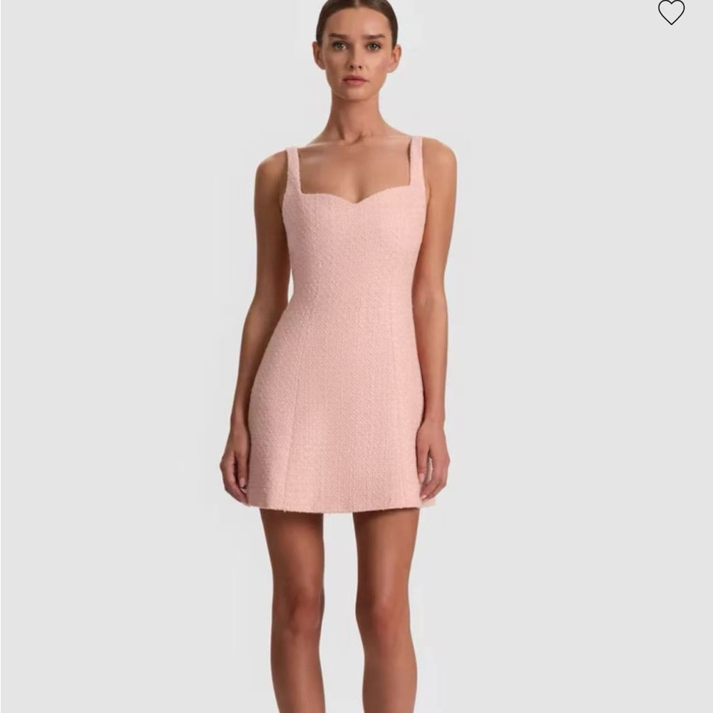 Alice+ Olivia Eve Tweed Mini Dress English Rose